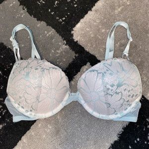 White and aqua bra